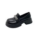 CCAFRET Ladies Shoes Women's Shoes Platform Autumn Women's Shoes Black Flat Shoes Leather Shoes Casual Shoes (Color : 2, Size : 3.5 UK)