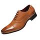CCAFRET Men Shoes Patent Leather Formal Shoes Men's Oxford Shoes lace-up Business Office Shoes Black Men's Business Leather Shoes Formal Leather Shoes Men's Casual (Color : Brown, Size : 8)