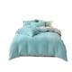 Double Bed Sheets And Duvet Cover Milk Velvet Embroidered Solid Color Four-piece Set Milk Velvet Duvet Cover Sheet Bed Set Falai Velvet Single Set Bed Sheet Set (Color : Green, Size : 180/220cm)