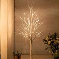 LED Birch Tree Floor Floor, White Birch Floor Lamp with USB Power Cord, Warm White for Wedding Living Room Gift Party Gift,170cm（152LEDs）