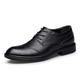 CCAFRET Men Shoes Plus Size Natural Genuine Leather Oxford Shoes for Men Dress Shoes Business Formal Shoes Men Flats Winter Men Shoes (Color : Schwarz, Size : 50)