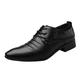 CCAFRET Men Shoes Pointed Oxfords Formal Shoes Mens Leather Wedding Shoes Black Heren Schoenen Oxford Shoes for Men Dress Shoes Loafers (Color : Schwarz, Size : 6.5)