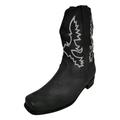 Women's Ankle Boots with Heel - Cowboy Boots Women's Embroidered Western Boots Vintage Western Boots Jeans Cowboy Boots Half Boots Slip On Cowgirl Short Boots Half Height Women's Boots, black, 13 UK