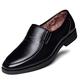 CCAFRET Men Shoes Leather Men's Shoes Square Toe Business Men's Shoes, Casual Shoes Soft and Comfortable Men's Single Shoes (Color : Black Fleece, Size : 11.5 UK)