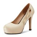 CCAFRET High Heels Women's High Heels Silk Classic High Heels Women's Shoes Cutout High Heels Party Office Shoes Plus Size (Color : Beige, Size : 6)