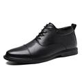CCAFRET Men shoes Luxury Brand Leather Men Boots Comfortable Ankle Boots for Men Warm Winter Boots Business Men (Color : Schwarz, Size : 4.5 UK)