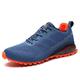 CCAFRET Mens Gym Shoes Men's Running Shoes Outdoor Cushioning Sole Sports Men's red Breathable Sports Shoes Men's Sports Shoes. (Color : Blue, Size : 7)