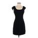 BCBGMAXAZRIA Casual Dress - Fit & Flare: Black Solid Dresses - Women's Size 2