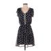 Maison Jules Casual Dress - Popover: Black Paisley Dresses - Women's Size Small