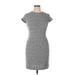 H&M Cocktail Dress - Sheath: Gray Marled Dresses - Women's Size 12