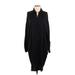 DKNY Casual Dress - Shirtdress: Black Dresses - Women's Size Medium