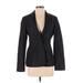 BCBGMAXAZRIA Blazer Jacket: Black Jacquard Jackets & Outerwear - Women's Size Small