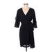 BB Dakota Casual Dress - Midi: Black Solid Dresses - Women's Size Small