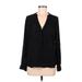 LC Lauren Conrad Long Sleeve Blouse: Black Tops - Women's Size Medium