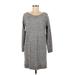 Daily Ritual Casual Dress - Sweater Dress: Gray Marled Dresses - Women's Size Medium