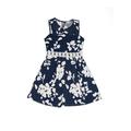 Monteau Girl Dress - A-Line: Blue Floral Motif Skirts & Dresses - Size 10