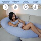 Pregnancy Pillows,U-Shape Full Body Pillow Cooling Removable Cover Pregnancy Pillows,Maternity Pillow and Pregnancy Must Haves