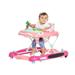 Baby Steps Baby Walker in Pink, Adjustable Three Position Height Setting, Removable Tray, Easy to Fold and Baby Walker