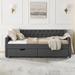 Twin Size Upholstered Tufted Daybed with Drawers and Nailhead Trim