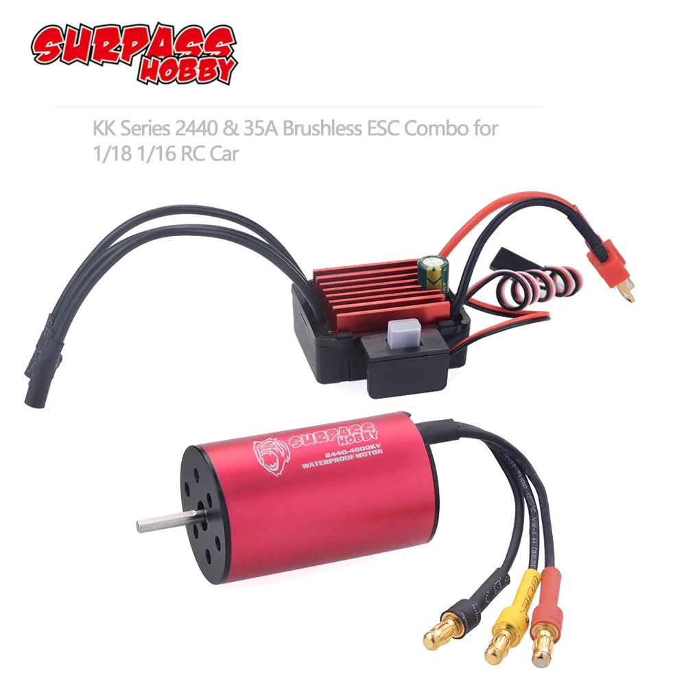 Übertreffen Hobby 2440 wasserdichte Combo 4000kv 4600kv 6080kv bürstenlosen Motor mit 35a esc für Traxxas Hsp Tamiya axial 1/16 1/18 rc