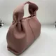 Sacs nuage en cuir véritable avec logo pour femme cuir de vachette forme de boulette simple sac à