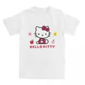 Pink Hello Kitty Cats Cartoon uomo donna magliette accessori T-shirt uniche T-shirt 100% cotone