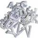 Patch Thermocollant avec Lettres de l'Alphabet Blanc Broderie Fer à Repasser sur Tissu