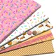 Tissu en polyester pur coton imprimé gaufres fruits strass matériel au mètre patchwork couture