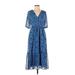 Old Navy Casual Dress - Midi: Blue Dresses - Women's Size Small