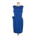 Ellen Tracy Casual Dress - Sheath: Blue Dresses - Women's Size 12