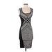 Bar III Casual Dress - Bodycon: Black Grid Dresses - Women's Size X-Small