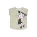 Disney x Jumping Beans Short Sleeve T-Shirt: Silver Tops - Kids Girl's Size 4