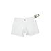 Under Armour Athletic Shorts: White Solid Activewear - Women's Size 8