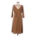 b-slim Casual Dress - Wrap: Brown Dresses - Women's Size Medium