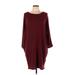 Alya Casual Dress - Sweater Dress: Burgundy Dresses - Women's Size Large