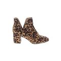 Journee Collection Ankle Boots: Brown Leopard Print Shoes - Women's Size 11