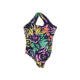 Baby Gap One Piece Swimsuit: Black Tropical Sporting & Activewear - Kids Girl's Size 5