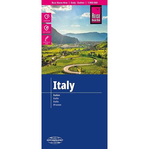 Reise Know-How Landkarte Italien / Italy (1:900.000), Karte (im Sinne von Landkarte)