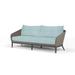 Joss & Main Aberdeen 87" Wide Outdoor Patio Sofa w/ Sunbrella Cushions Metal/Sunbrella® Fabric Included in Gray | Wayfair