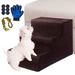 Tucker Murphy Pet™ 3-Level Plastic Pet Stairs-Brown Plastic in Black/Brown | 11.81 H x 13.78 W x 17.72 D in | Wayfair