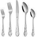 Canora Grey 20 Pieces Dark Silverware Set, Anti-Rust Stainless Steel Black Cutlery Set Utensils Stainless Steel in Gray | Wayfair