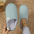 Cozy & Warm Plush Home Slippers, Closed Toe Winter Indoor Flat Fuzzy Shoes, Memory Foam Soft Sole Slippers