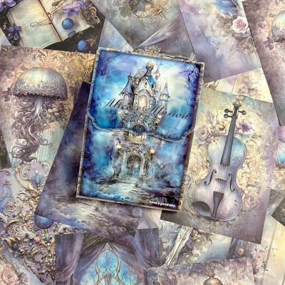 TEMU A Pack Of 50 Vintage Scrapbooking Paper Handbook Diy Collage Decoration Background Craft Paper Image