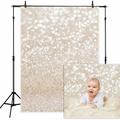 1pc Ivory Golden Style Bokeh Photography Backdrop Golden Spots Shinning Sparkle (not Glitter) Sand Scale Halo Still Life Golden Background Newborn Baby Portrait Photo Studio Photobooth Props/vinyl