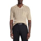 Odin Short Sleeve Textured Sweater At Nordstrom - Blue - John Varvatos Knitwear