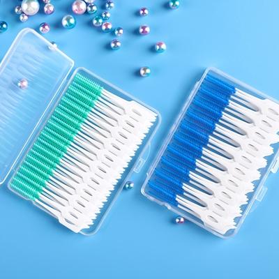 40pcs Soft Interdental Brushes - Elastic Teeth Cleaning Tool With Soft Bristles For Effective Oral Care