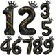 Foil Crown 0-9 Number Balloons Suitable For Birthday Wedding Anniversary And Baby Shower, Birthday Party Decorations