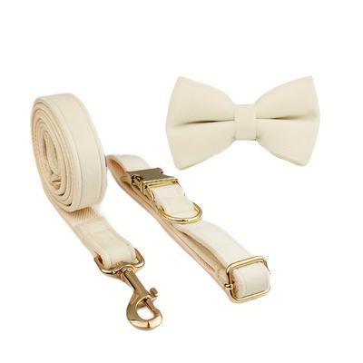 TEMU Custom Dog Collar With Bow Bow Tie Collar, Adjustable Dog Collar Image