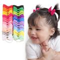 40pcs Baby Girls Grosgrain Ribbon Bows Hair Tie Stretch Rubber Bands Hair Rope Hair Bands Headwear Hair Accessories Children's Gift