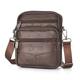 Men's New Genuine Leather Crossbody Bag Vertical Trendy Multifunctional Shoulder Bag Briefcase Casual Travel Messenger Bag